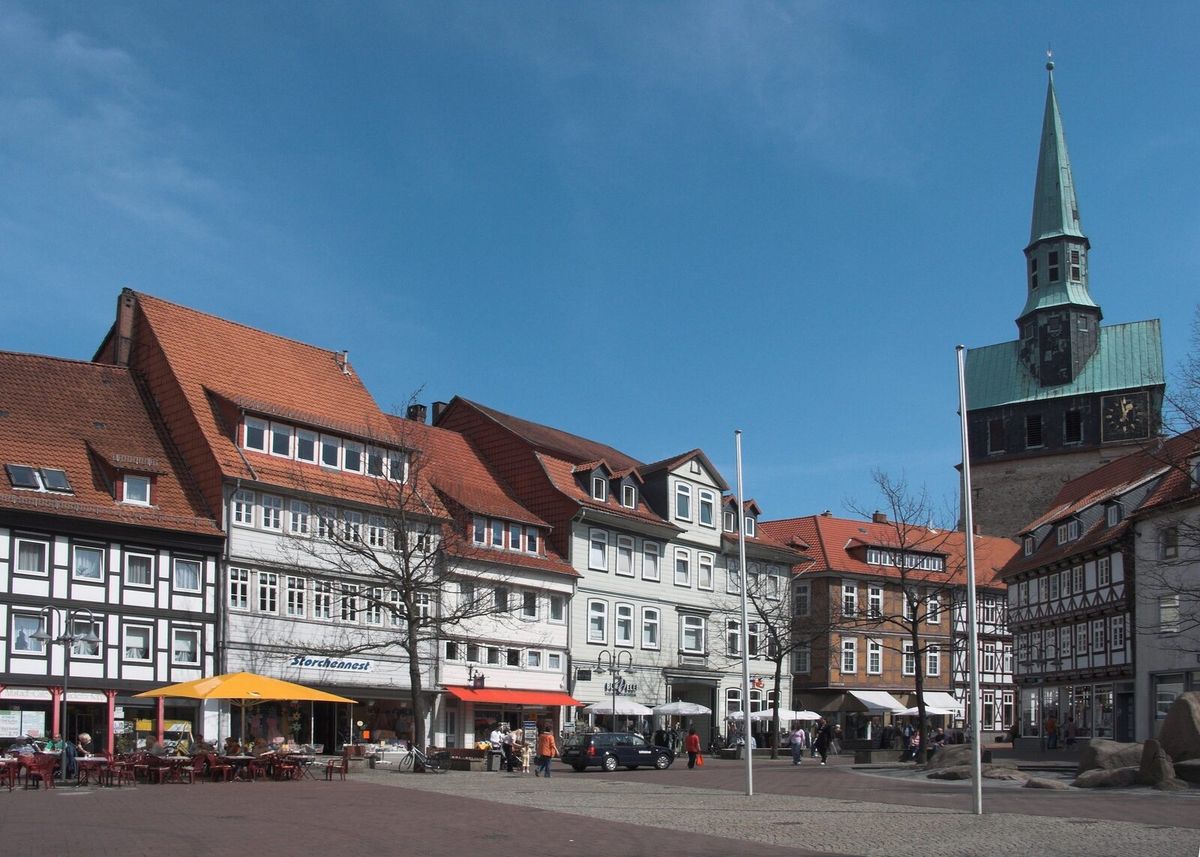Fachwerkhäuser am Kornmarkt in Osterode am Harz