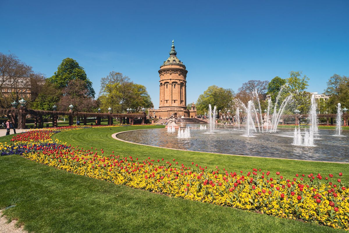 Der Wasserturm in Mannheim, Wahrzeichen der Stadt