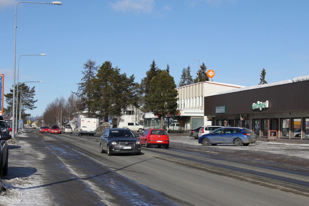 Blick über den Kirchort der Gemeinde Kittilä in Finnisch-Lappland
