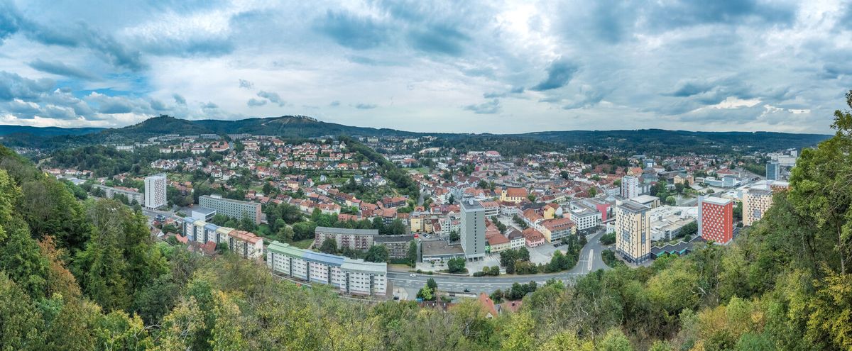 Panoramablick über Suhl in Thüringen