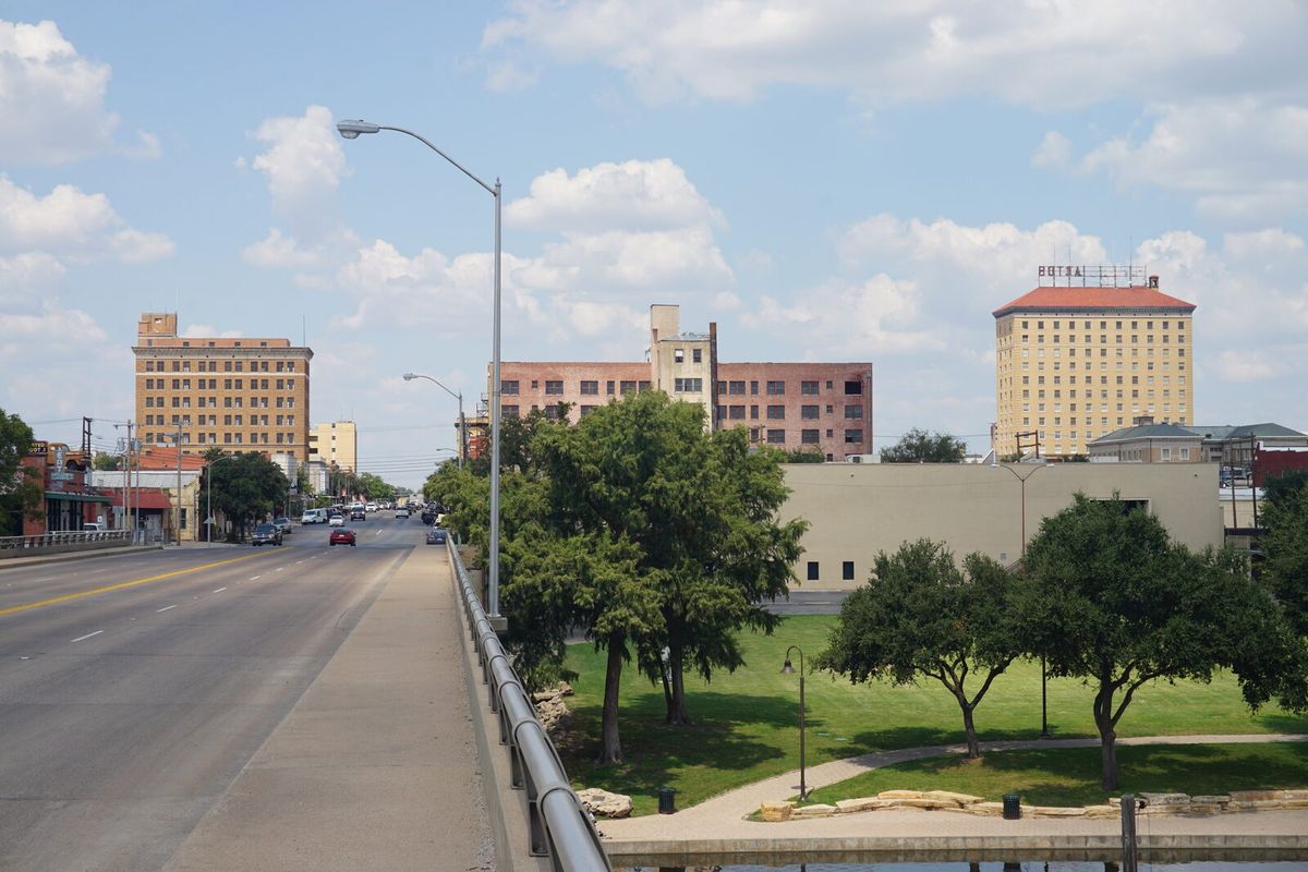 Skyline von San Angelo im US-Bundesstaat Texas